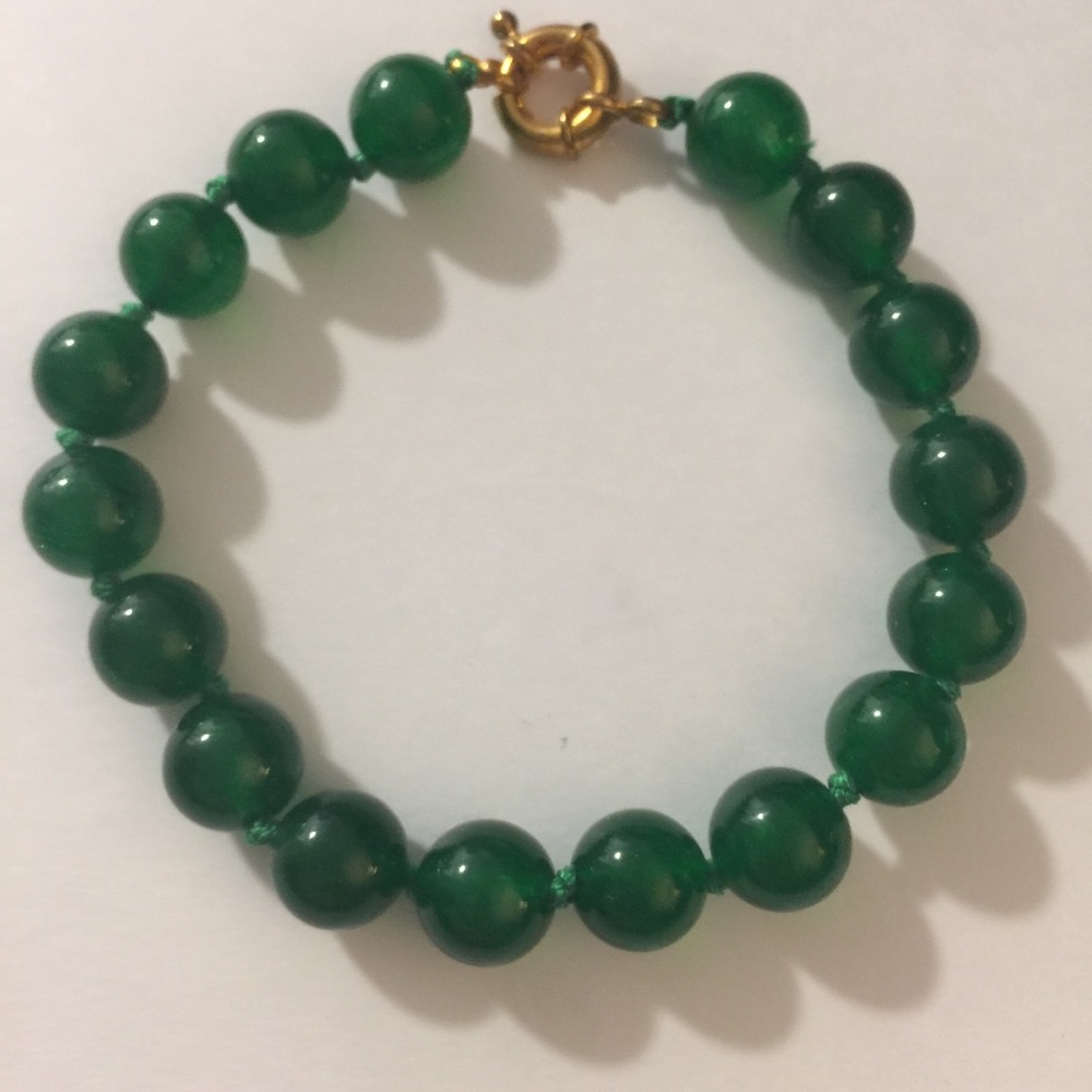 Authentic Jade “Nephrite” Bead Bracelet
